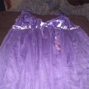 Purple teddy with thong